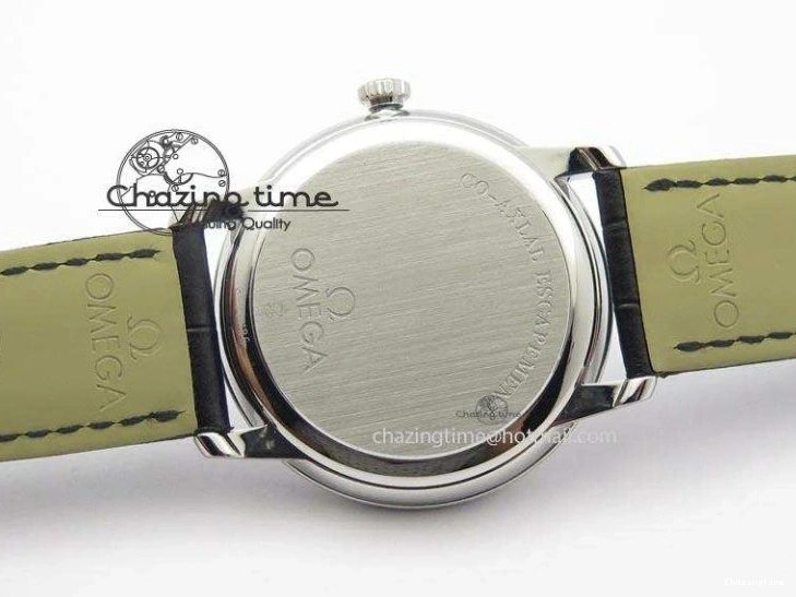 0212 De Ville MK 1:1 Best Edition SS Black Dial On Black Leather Asian Seagull T1701 (Sec@6) Unisex 8243